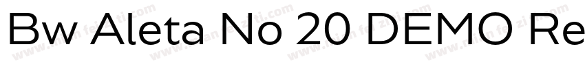 Bw Aleta No 20 DEMO Regula字体转换
